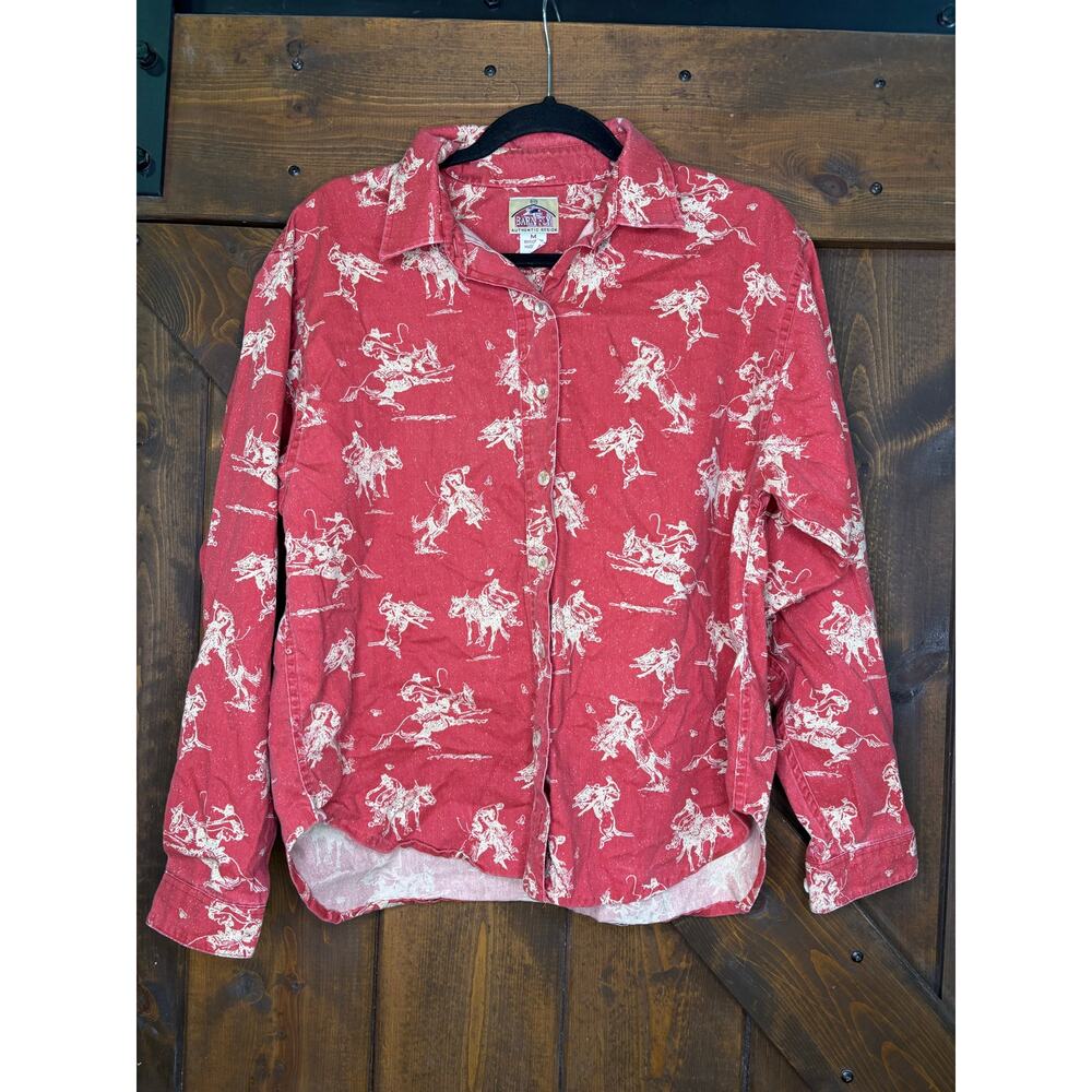 Vintage Barn Fly women’s medium rodeo cowboy button down shirt